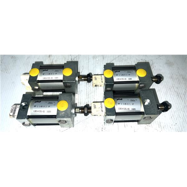 (4) phd #AP 1 1/8 X 1-P Pneumatic Cylinders