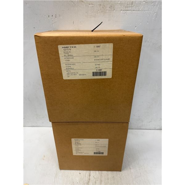 (2) Amtek #122170-18 Vacuum Mtr/Blwr,Tangential,1 Stge,1 Spd