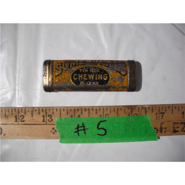 Rare somerville's tin box chewing gum tin(says use as matchbox when empty)