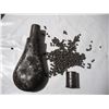 Image 4 : Vintage muzzle loader shot flask with black powder pellets