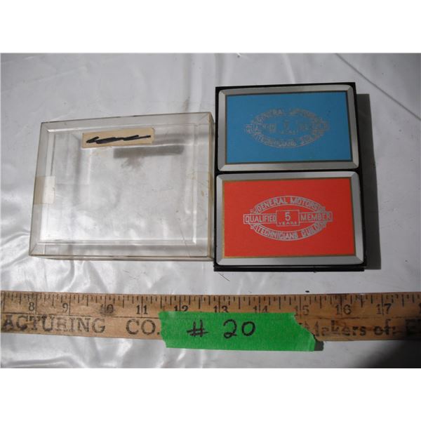 GM 5 year member playing cards in case (2) decks