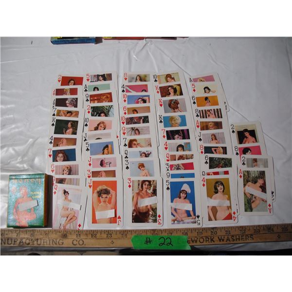 Vintage (54) honey glorious nude playing cards with box