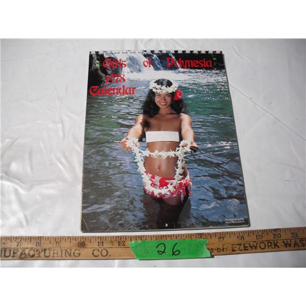 1978 girls of polynesia calender topless complete