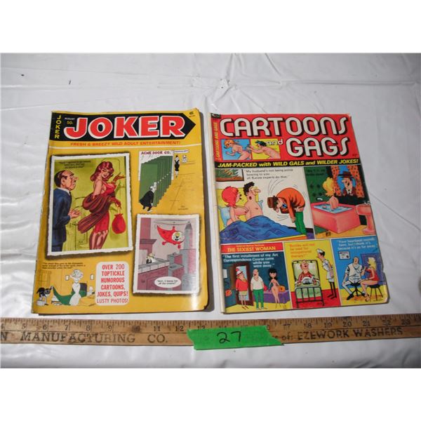 1975 cartoon's and gags + joker nude adult magazine