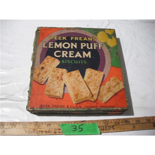 Vintage peek freans tin paper label