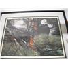 Image 2 : 1991 edition lithographic print #157/ 2950 by edward aldrich in frame (20x16.5)in