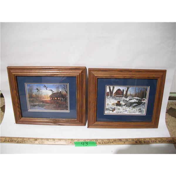 Jim hansel print " passing through" signed, jim hansel winter haven print (not signed) frames (10.5x