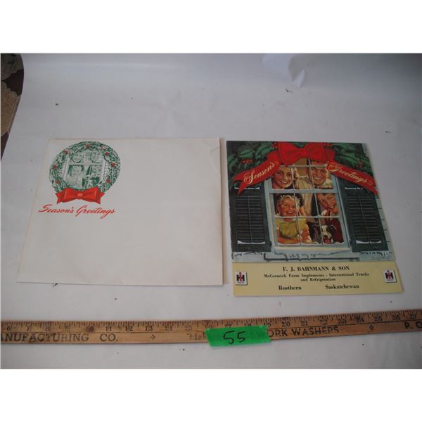 1953 IH fij bahnmann and son rosthern sk calender-great condition