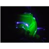 Image 5 : Rare uranium green glass elephant candy dish- chip on top, small repair to tusk) (7x14 in long)