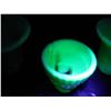 Image 3 : 3 uranium glass akro agate small bowls ( diameter top 2.5 + 3.5 in )