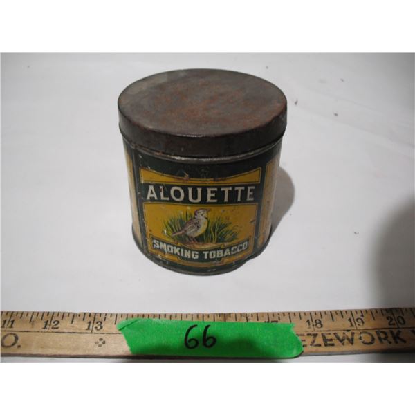 Vintage alouette tobacco tin with french (harder to find)