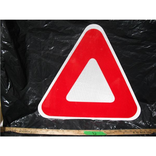 Unused aluminium sign reflection sign ( 18x21)