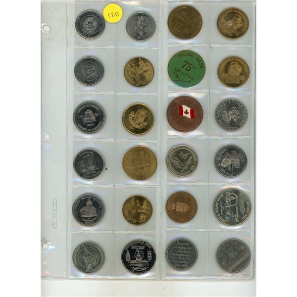 Sheet of Tokens/Medal/Foreign Coins. (24 Coins)