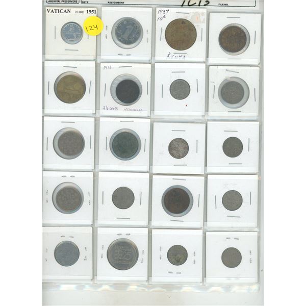 (2) Page of Foreign Currency. (Total 40 Coins)