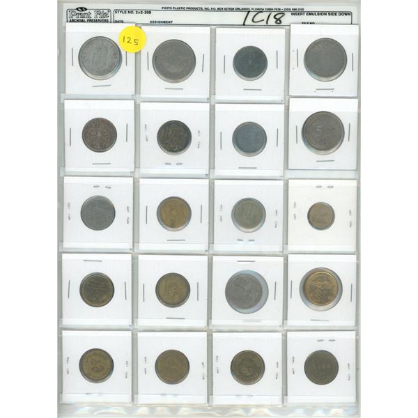 (2) Page of Foreign Currency. (Total 40 Coins)