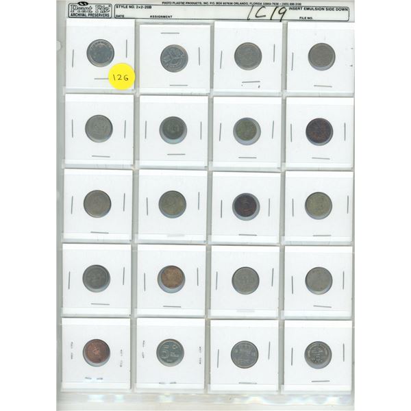 (2) Page of Foreign Currency. (Total 40 Coins)