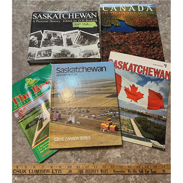 Lot of 5 picture and history books. Saskatchewan and Canada.