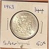 Image 1 : 1963 Canadian Silver 50 cent coin.