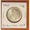 Image 1 : 1965 Canadian Silver 50 cent coin.