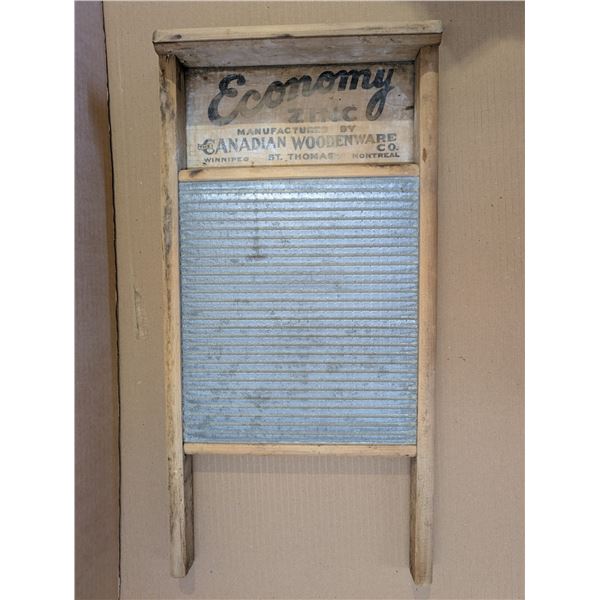 Vintage wood and Tin The Canadian Wooden Ware 24"