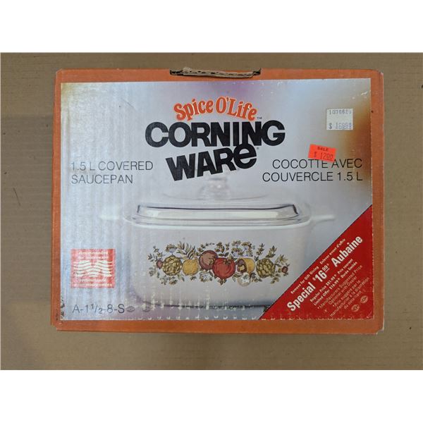 Factory Sealed Original Box Spice O' Life Corning Ware A-1/2-8-S