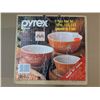 Image 1 : 300-49-S Pyrex 3 Piece Bowl Set w/ Original Box Factory Sealed