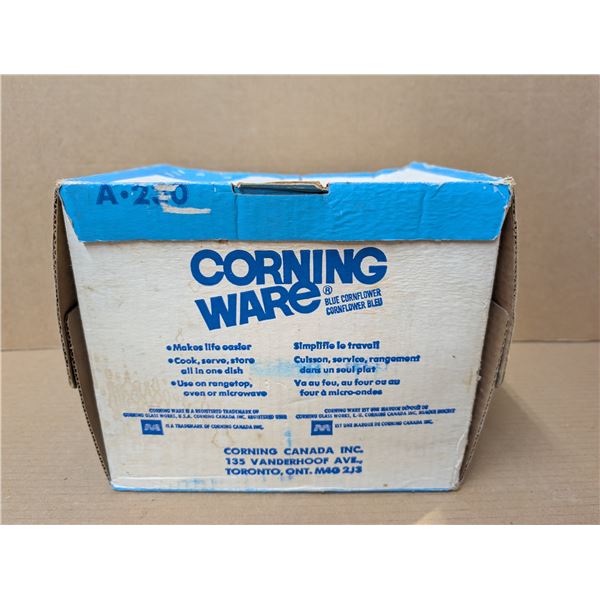 A-230 Blue Cornflower Corning Ware Cookware w/ Original Box (Possibly Not Opened)