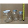 Image 2 : (2) Vintage Dominion Mason Jars and (1) Vintage Larger Jar