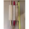Image 2 : (4) Vintage Wooden Rolling Pins (1) Kruskal Vintage Rolling Pin and (1) Vintage Wooden Masher