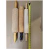 Image 2 : (4) Vintage Wooden Rolling Pins (1) Kruskal Vintage Rolling Pin and (1) Vintage Wooden Masher