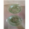 Image 1 : (2) Vintage Hazel Atlas Royal Lace Green Depression Glass Oval serving Platters