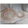Image 1 : (2) Vintage Pink Depression Glass (Round Bowl and Tray)