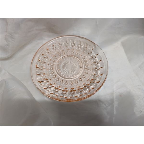 Vintage Jeannette Glass "Holiday Buttons and Bows" Saucer