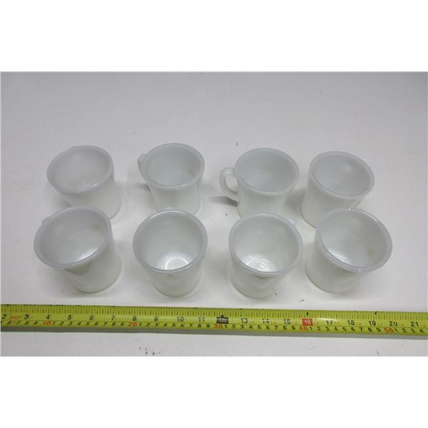 Lot of 8 King Milk Glass Mug.