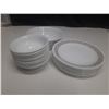 Image 2 : Corelle by Corning - 12 Medium Plates, 12 Medium Bowls and 1 Large Bowl.