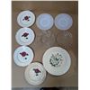 Image 1 : Lot of Misc. Vintage Floral Design Glass Ware