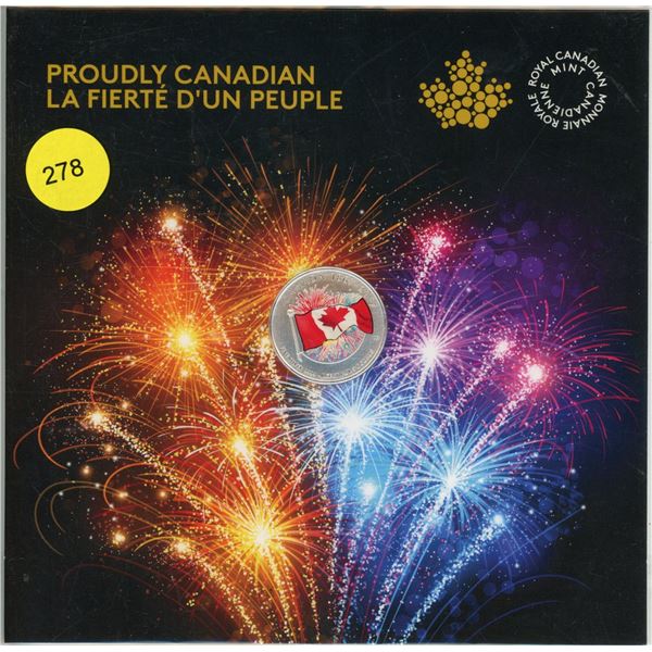 2017 Proudly Canadian $5 Fine Silver Coin - 99.99% Pure Silver.