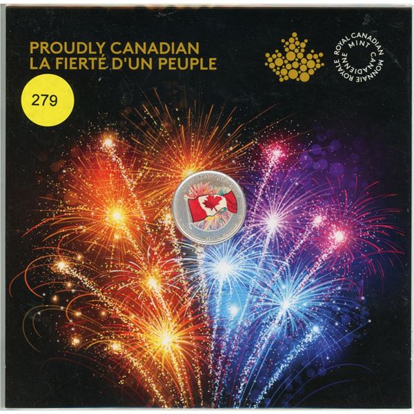 2017 Proudly Canadian $5 Fine Silver Coin - 99.99% Pure Silver.