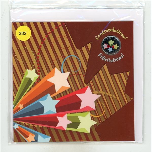 2010 Canadian "Congratulation" Gift Set from the Royal Canadian Mint featuring a special 25-Cent Coi