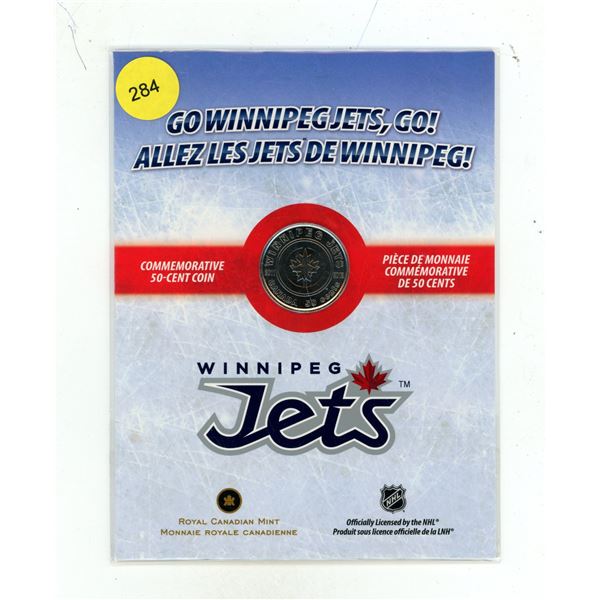 2011-2012 Canada 50-Cent Winnipeg Jets NHL. Commemorative Coin Issued by the Royal Canadian Mint.
