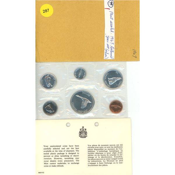 1967 Canadian Silver Proof Coin Set.