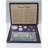 Image 1 : 1967 Canadian Centennial Silver Coin Set and 1954 Canadian One Dollar Banknote.