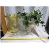 Image 1 : Large vase and fake plant with base