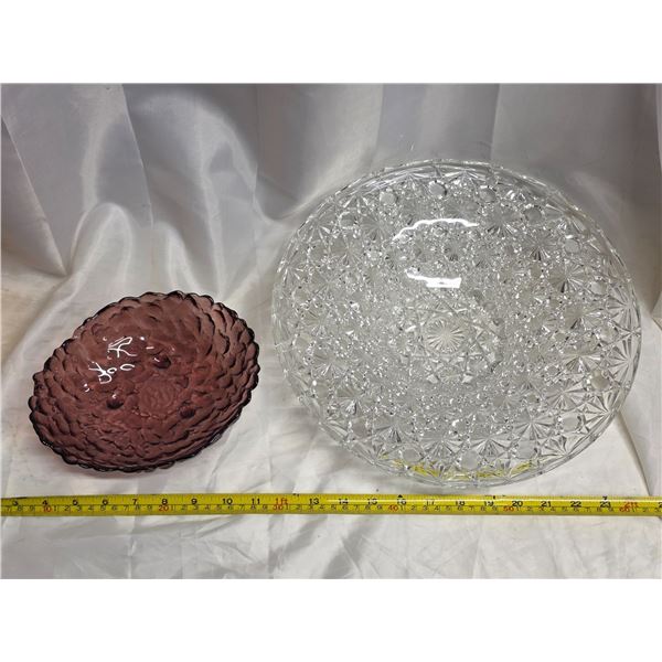 French glass fruit bowl and candy dish