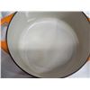 Image 3 : Orange crock pot made in france- cast iron and enamel bowl