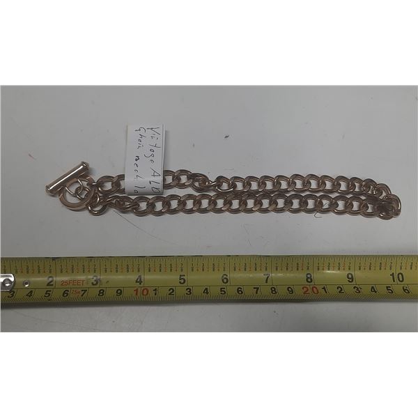 Vntage Aldo Gold Tone Chain Necklace 18" X 1/4"