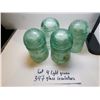 Image 1 : 347.  4- LIGHT GREEN GLASS INSULATORS