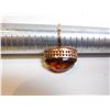 Image 8 : 352.  RUSSIAN 14K RED GOLD RING WITH BALTIC AMBER, SIGNED R2K STAR 583, 4.7G WEIGHT
