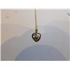 Image 3 : 353.  14K DOUBLE HEART 0.6G ON 0.48G 18” 10K GOLD CHAIN
