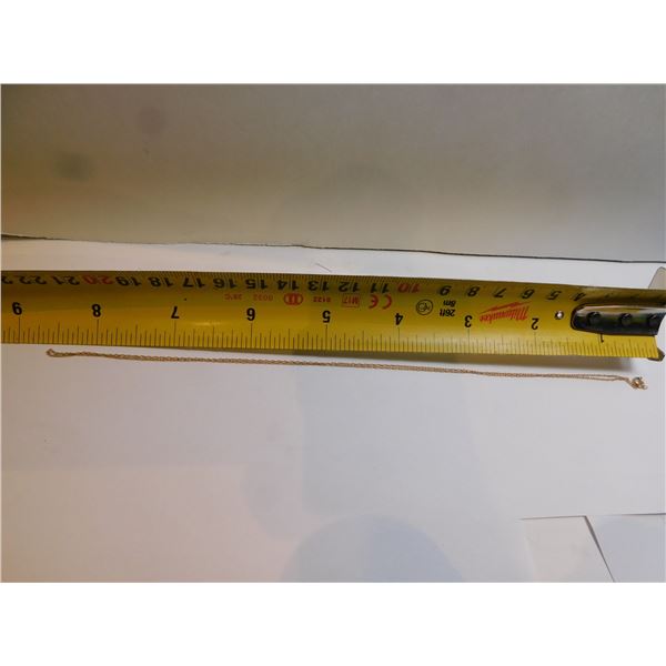 356.  FINE 10K GOLD CHAIN, 0.42G